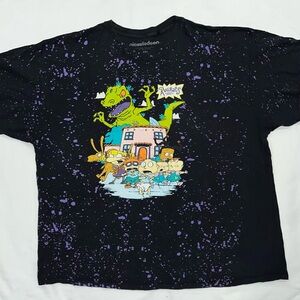 Men’s Nickelodeon Black T-Shirt with Rugrats Design